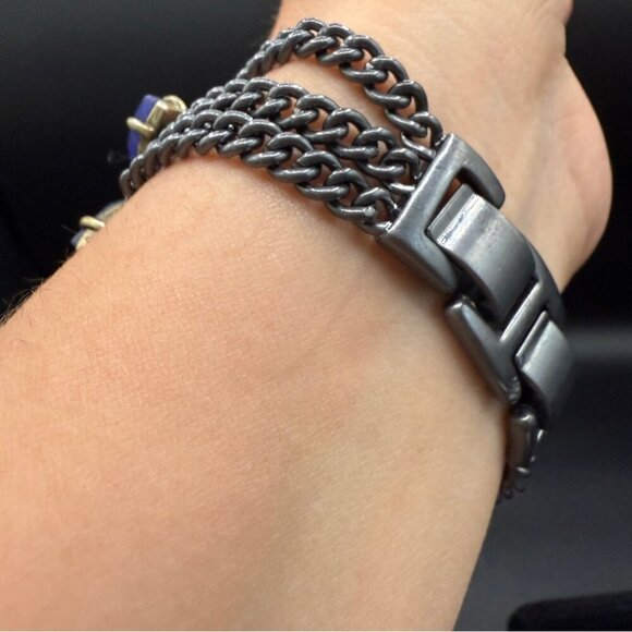 Stella & Dot Peacock Blue and Green Gemstone Bracelet - Picture 2 of 16